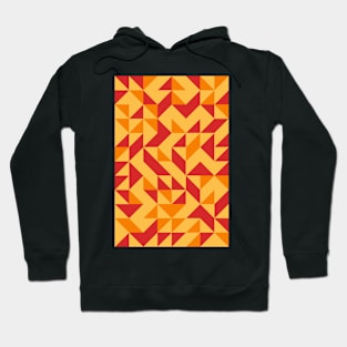 Fire Colored Geometric Pattern - Triangle #5 Hoodie